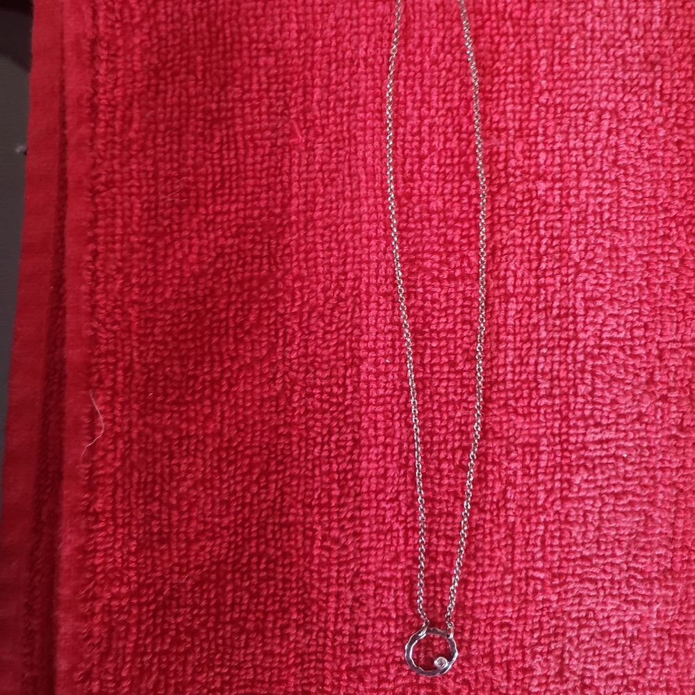 Silpada necklace w/cubic zirconia stone